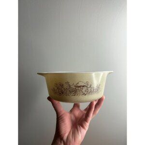 Vintage forest fancies mushrooms Pyrex Glass Fall Autumn Decor,